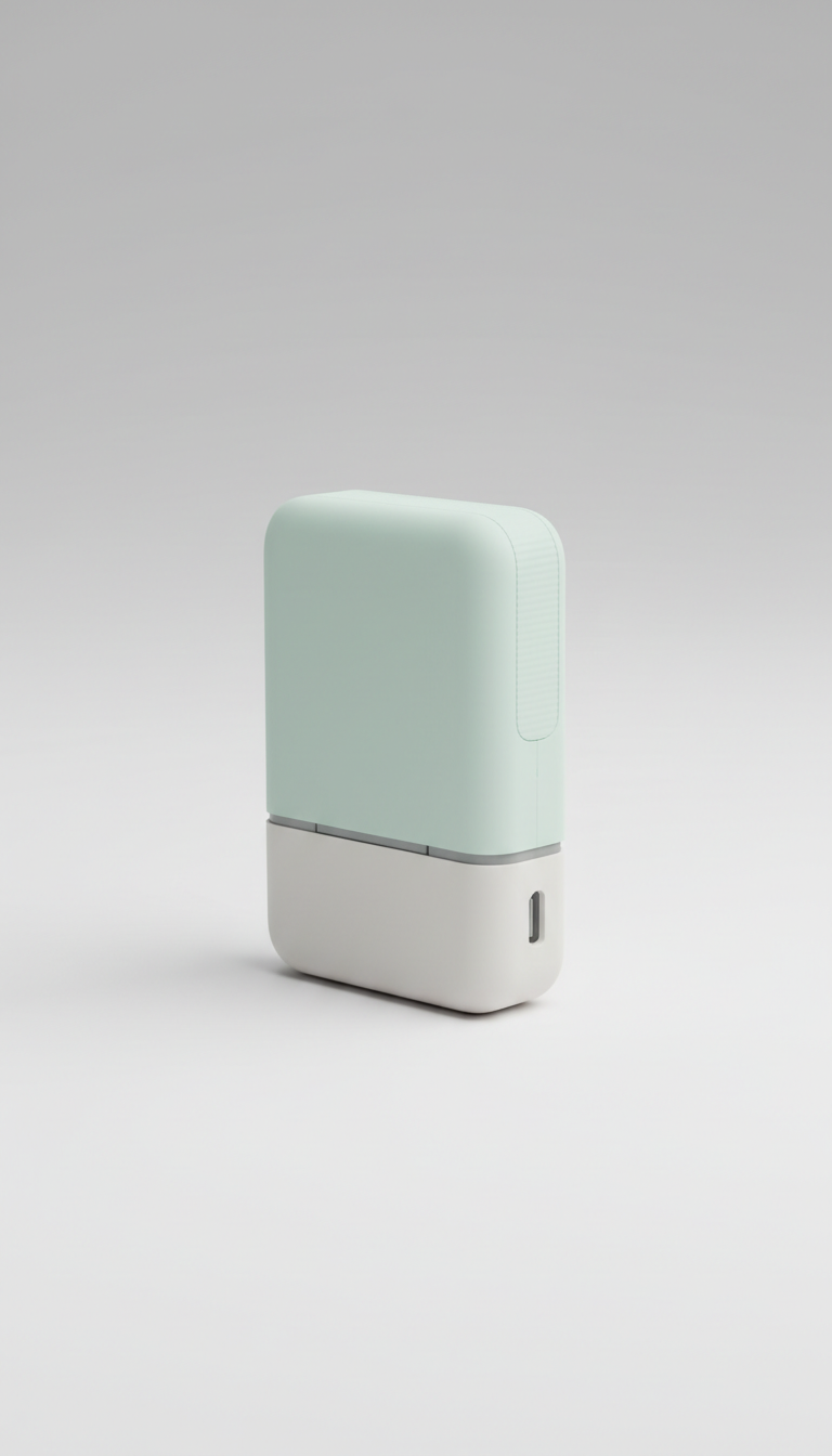 Compact Pale Mint Modular Power Bank