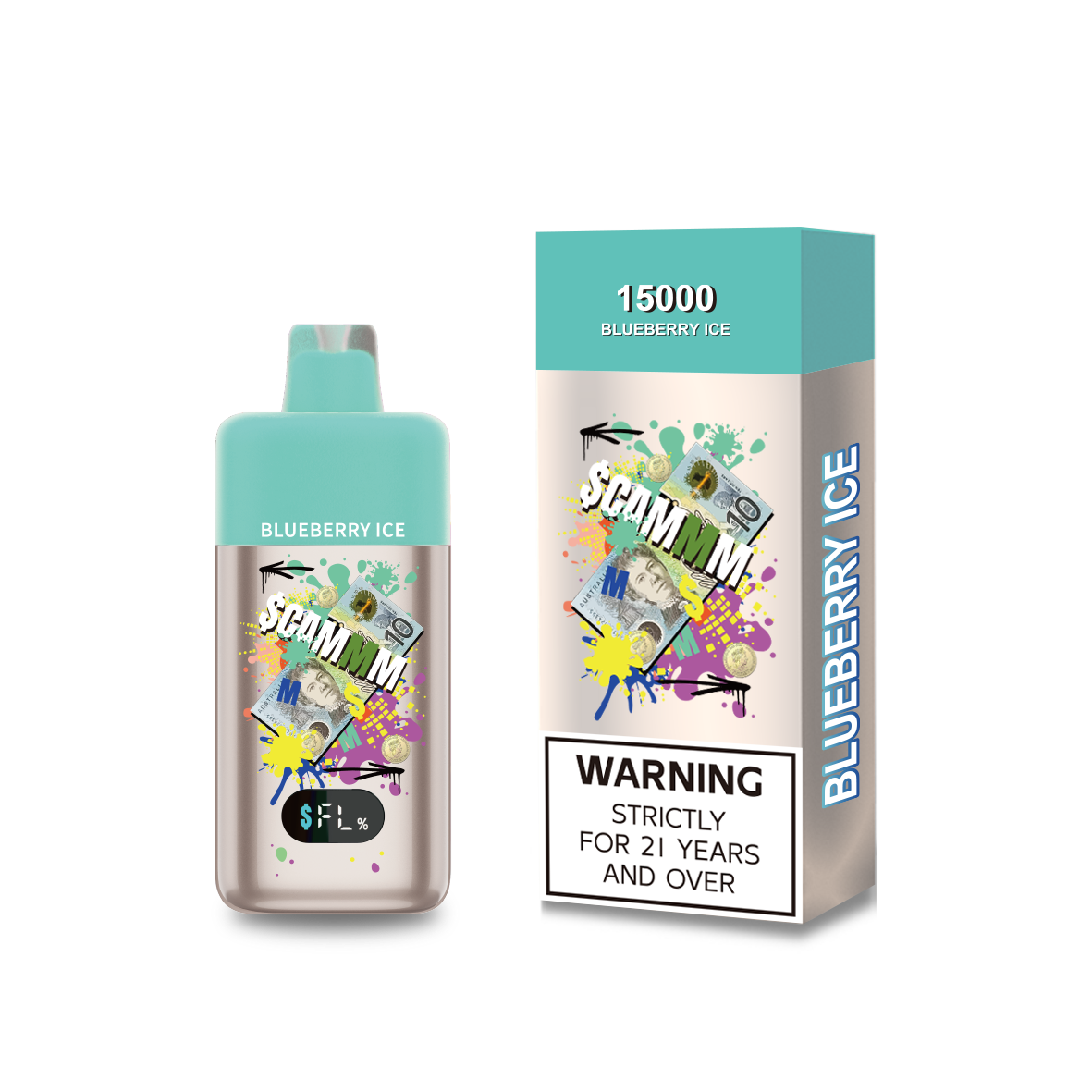 $CAMMM 15000 Blueberry Ice disposable vape
