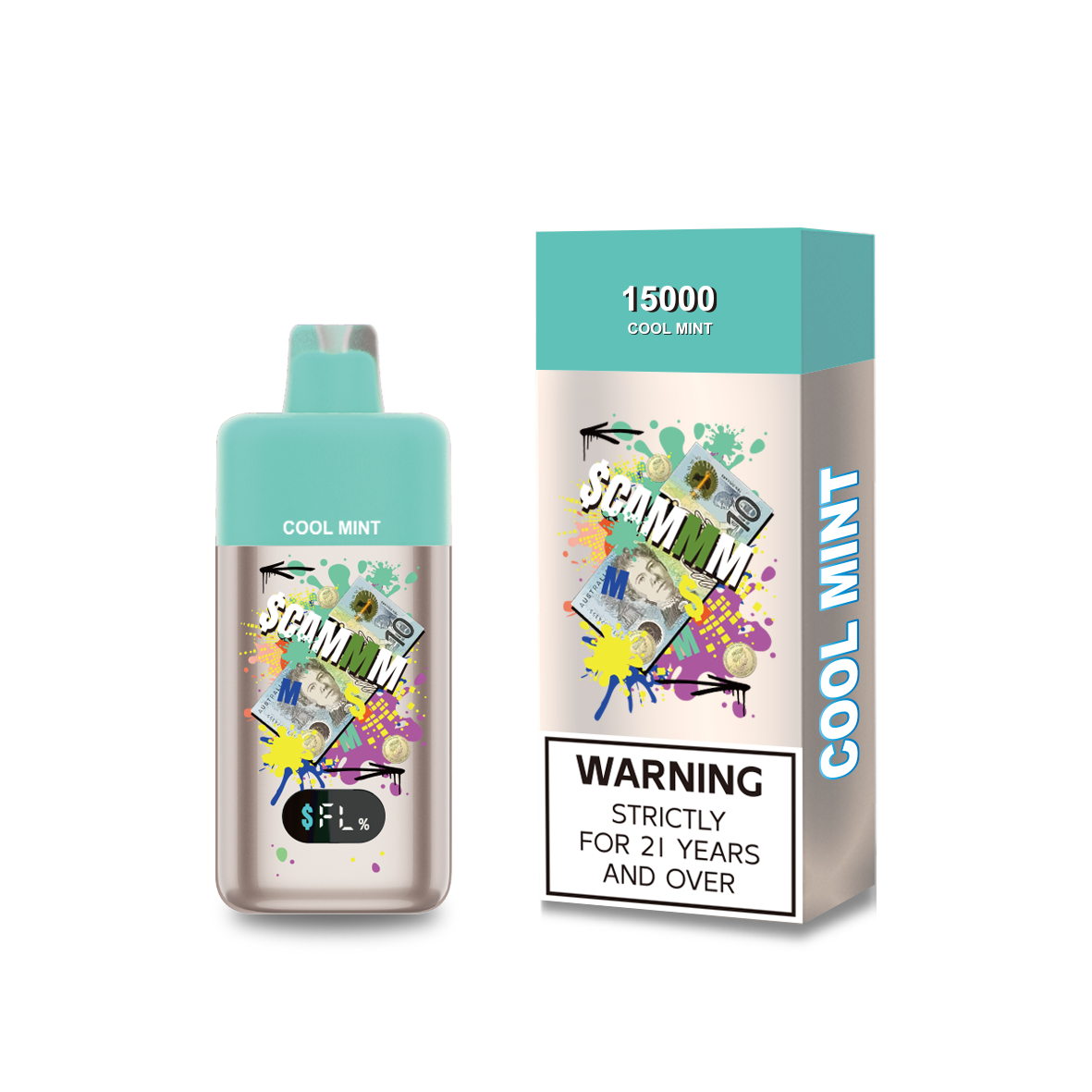 $CAMMM 15000 Cool Mint disposable vape