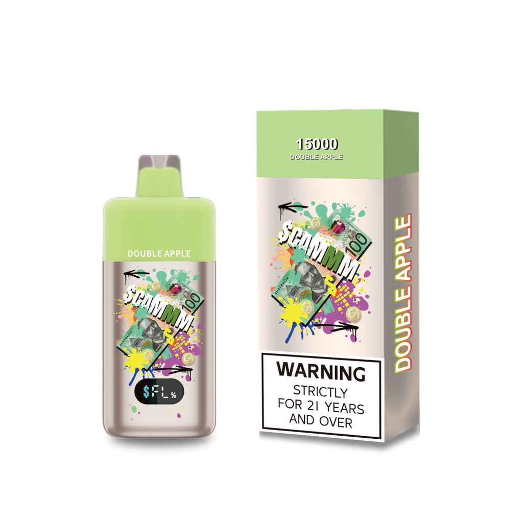 $CAMMM 15000 Double Apple disposable vape