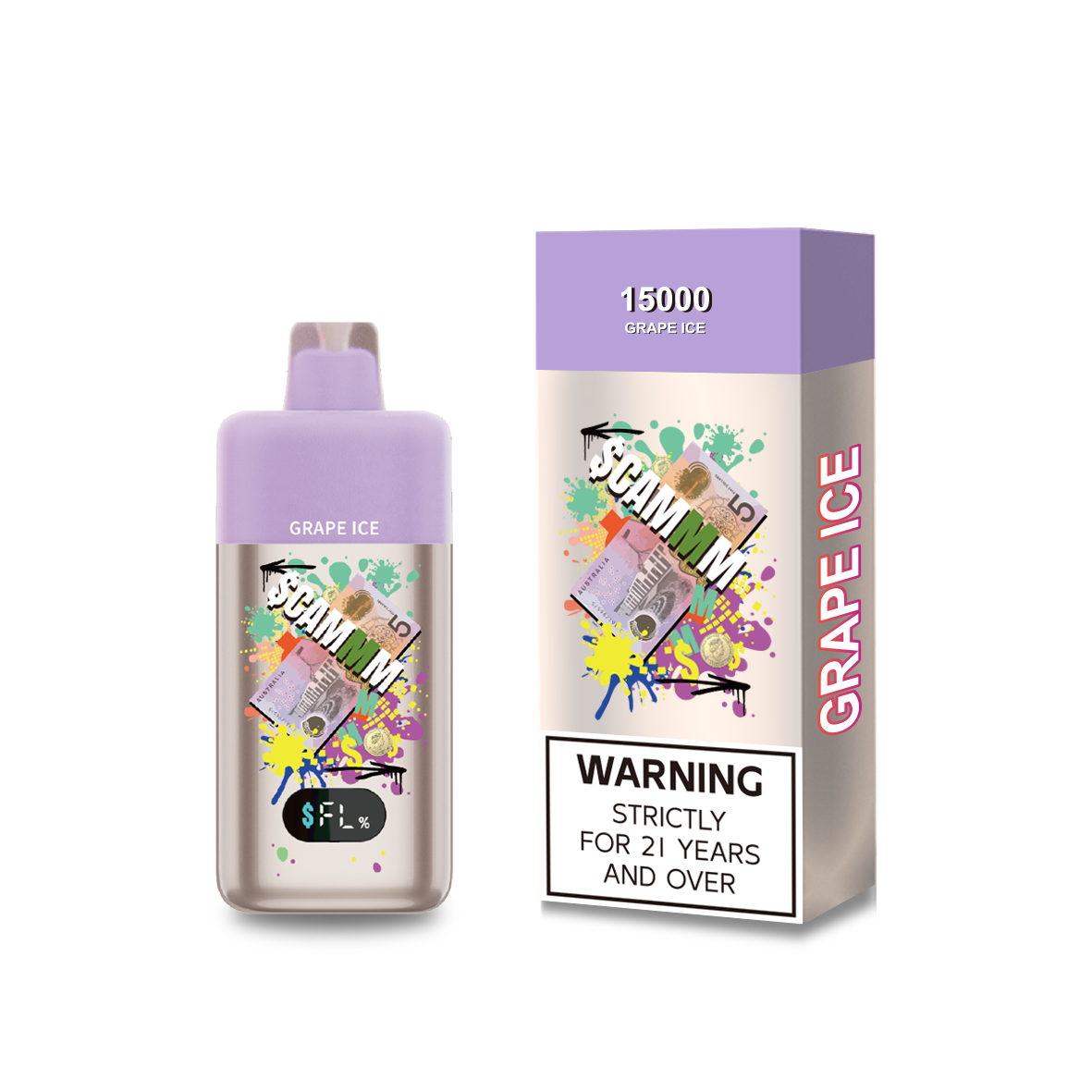 $CAMMM 15000 Grape Ice disposable vape