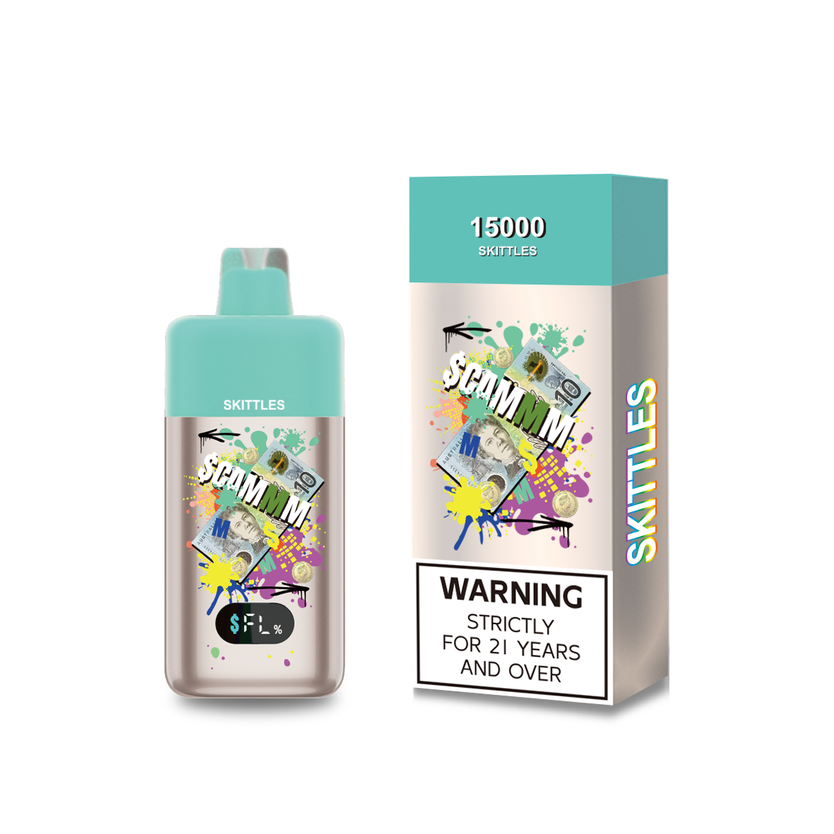 $CAMMM 15000 Skittles disposable vape
