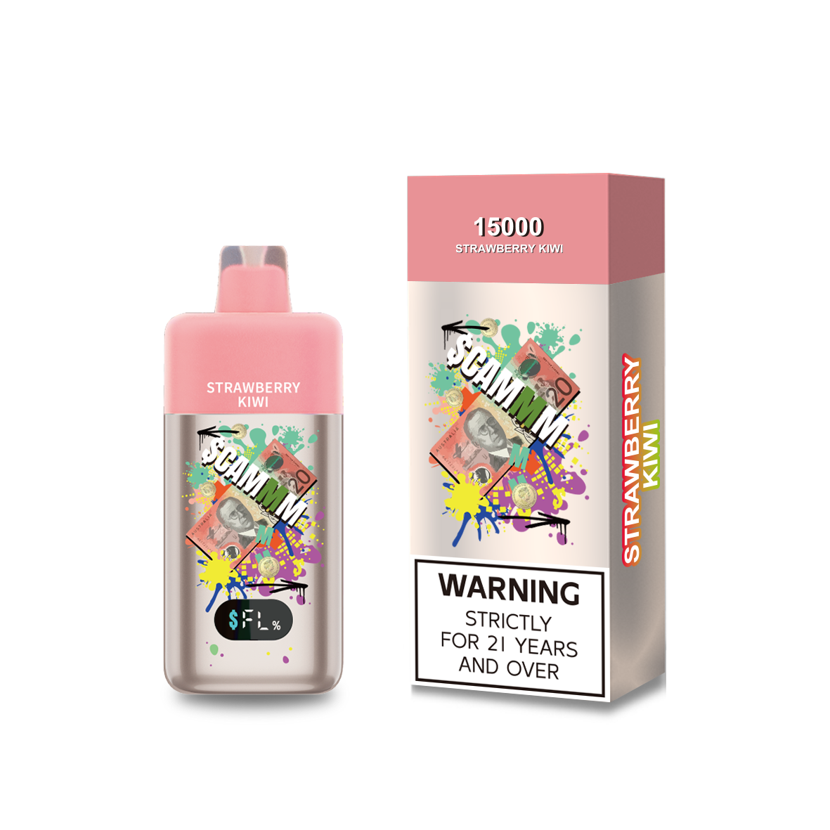 $CAMMM 15000 Strawberry Kiwi disposable vape
