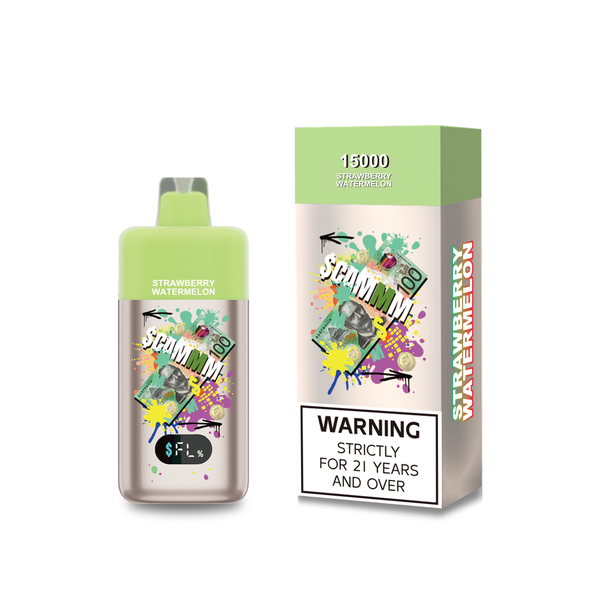 $CAMMM 15000 Strawberry Watermelon disposable vape